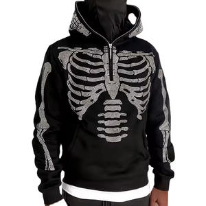 Pull à capuche grande taille en coton mélangé pour hommes, en molleton lourd pour l'hiver, logo personnalisé sur les sweats à capuche surdimensionnés - Product Image 1