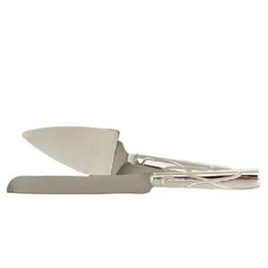 Ensemble de 2 couteaux à gâteaux de mariage en acier inoxydable avec finition polie élégante, parfait pour les célébrations et les anniversaires - Product Image 1