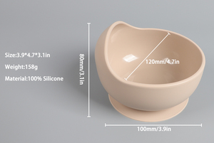 Eversoul Maßgefertigte Silikonprodukte Kleinkind Silikon-Fütterungsset Saugnapf-Schüssel Besteck Silikon-Babyschüssel - Product Image 5