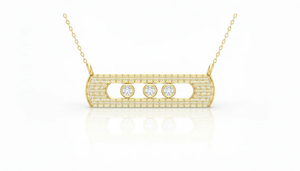 สร้อยคอเพชรทองคำคลาสสิก ดีไซน์หรูหรา พร้อมสายโซ่ สำหรับผู้หญิง เหมาะสำหรับงานแต่งงาน งานเฉลิมฉลองสุดโรแมนติก และชุดแฟชั่น - Product Image 3