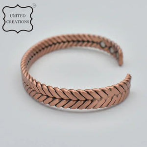 Bracelet en cuivre réglable pour hommes femmes bracelet d'arthrite bracelet de santé magnétique - Product Image 4