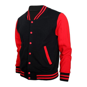 Red & Black Color Best Selling Slim Fit Casual Baseball Varsity <b>Jacket</b> High Street <b>Men's</b> <b>Jackets</b> From Pakistan - Product Image 1
