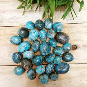 Apatite bleue en vrac dégringolée pierres précieuses-énergie positive et fabrication de bijoux cristaux-vente en gros Apatite bleue polie Tumble - Product Image 4