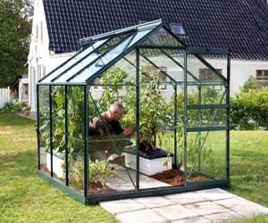 Serre de jardin miniature ECO-Friendly CR-V50 noire 5.0, structure en métal revêtu de poudre d'aluminium, design moderne <span class=keywords><strong>Vitavia</strong></span> - Product Image 2