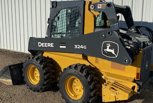 Chargeuse compacte John Deere 324G avec chargeur frontal et caractéristiques de tracteur, dotée d'une pompe hydraulique Moog et d'une chargeuse sur chenilles - Product Image 4