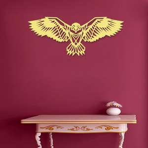 งานหัตถกรรมกรอบโลหะสูงแขวนผนังรูปนกอินทรีสุดหรูสำหรับตกแต่งบ้านสำนักงานมีสไตล์สำหรับห้องนั่งเล่นร้านอาหารแบบชนบท - Product Image 2