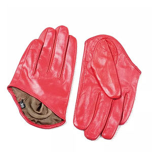 New Style Women's Fashion Five-<b>Finger</b> Real Leather Half <b>Gloves</b> Leather <b>Gloves</b> With Elastic Cuffs Women's Winter Riding <b>Gloves</b> - Product Image 5