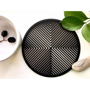 Ensemble de dessous-de-plat en bois gravés sur mesure de 5 mm, résistants à la chaleur, écologiques, décoratifs, motif vague japonais, cuisine, salle à manger - Product Image 2