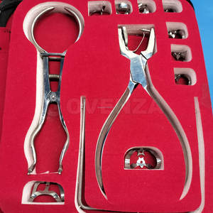 Kit de Instrumentos para Dique de Goma, 12 Piezas, Acero Inoxidable, Agarre Ergonómico Manual para Cirugía de Aislamiento Dental - Product Image 4