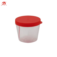 Gobelet à urine médical jetable transparent de qualité supérieure pour la collecte d'échantillons en laboratoire clinique, avec fermeture hygiénique sécurisée