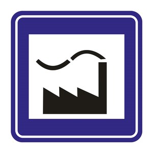 Panneau de signalisation routière réfléchissant pour zone industrielle (OSB) B-60, panneau de signalisation de sécurité pour panneau d'arrêt routier - Product Image 1