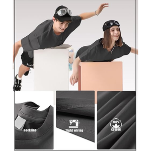 Camiseta pesada de gran tamaño de algodón 100% de alta calidad, camiseta pesada con estampado personalizado, camiseta lisa en blanco para hombre - Product Image 5