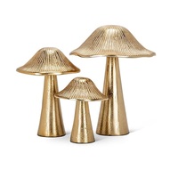 Escultura Decorativa de Aluminio con Forma de Hongo, Hecha a Mano en India, Estilo Art Deco, para Hogar, Hoteles, Paisajes, Diwali, Sala de Estar, Ecológica, para Exportación