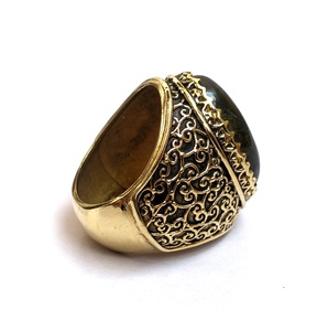 Pour Amazon vente chaude Style indien hommes Labradorite anneau classique pierre précieuse laiton pierre anneau pierre naturelle anneau pour hommes - Product Image 4