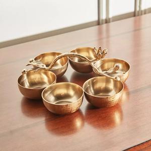 ชามเสิร์ฟโลหะเคลือบเงาดีไซน์หรูหราพร้อมชามเสิร์ฟสามช่องใส่ถั่วและลูกอม - Product Image 4