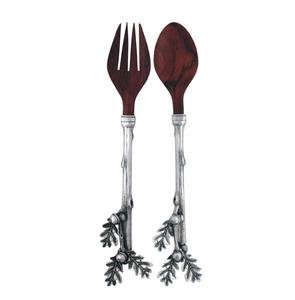 Cuchara para servir ensalada de acero, tenedor, cucharas para servir grandes, Spork para diseño de mango de hoja para restaurante Buffet - Product Image 3