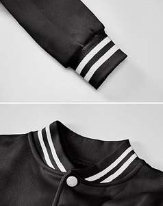 เสื้อแจ็กเก็ตเบสบอลทีมตัดสั้นสำหรับผู้หญิงน้ำหนักเบาเสื้อผ้าแนวสตรีทสีบล็อกคอตตอนใส่ในฤดูใบไม้ร่วงเสื้อนอกสไตล์วิทยาลัย - Product Image 4