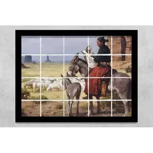 ภาพจิตรกรรมฝาผนังกระเบื้องเซรามิกสำหรับเด็กและแม่ - Product Image 1