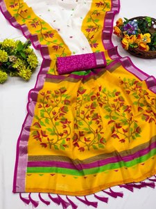 Kanjeevaram-Robe spéciale pour mariage et fête pour femmes, pattu zari, saree avec point non, pièce de chemisier à un prix raisonnable - Product Image 4