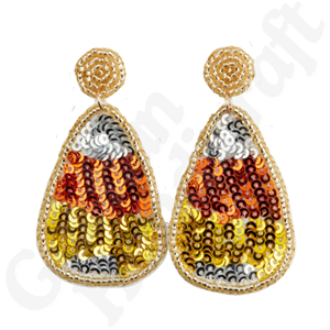 Pendientes de Cuentas de Vidrio Bordadas a Mano, Multicolores, con Formas Únicas, Joyería Artesanal Boho, Trabajo Intrincado con Hilos, para Fiesta - Product Image 3
