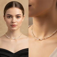 Collier en argent sterling 925 plaqué or 18 carats avec perles ajustables faites à la main en quartz rutilé doré facetté en forme de boîte