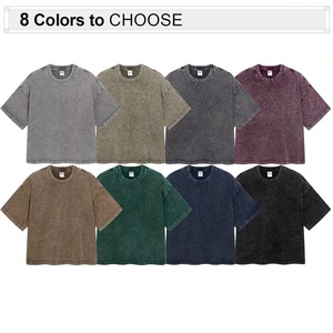 T-shirt unisexe surdimensionné en coton lourd 260G de qualité supérieure, personnalisable avec logo imprimé, vente en gros - Product Image 2