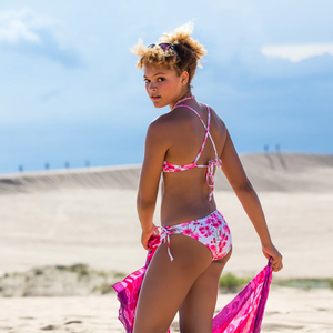 ชุดว่ายน้ำบิกินี่สองชิ้นลายดอกไม้สำหรับผู้หญิงชุดว่ายน้ำบิกินี่ทรงสามเหลี่ยม - Product Image 5