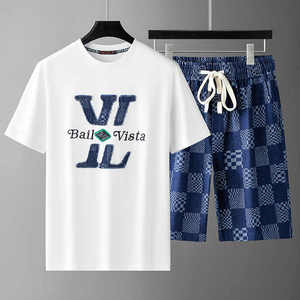 Abbigliamento estivo all'ingrosso nuovo Design da uomo Casual Twin Set a maniche corte T-Shirt Shorts Twin Set da uomo di alta qualità per uomo Twin Set