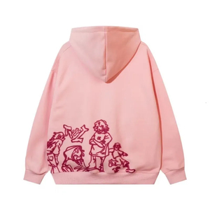 Women's Casual Oversized Heavy Fleece <b>Sweatshirt</b> Long Sleeve Graphic Print Hoodie 3D <b>Embroidery</b> OEM ODM Customized - Product Image 2