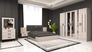 Juego de Dormitorio Moderno de Aglomerado con Almacenamiento, Personalizable en Tamaños Individual/King, Muebles Duraderos para el Hogar, Juegos de Dormitorio de Lujo - Product Image 6