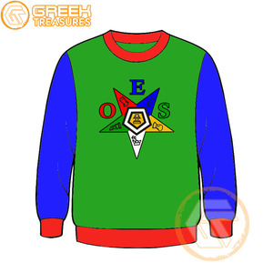 Orden personalizada de la estrella del Este Sudadera bordada de lana de algodón Suéter de alta calidad Ropa griega OES Sudaderas - Product Image 6