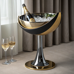 Base de Lujo para Cubitera de Champán con Baño de Oro, Artículos de Bar para Fiestas, Embalaje en Cartón Metálico - Product Image 1