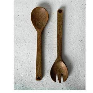 Juego de Servidores de Ensalada Recubiertos de Resina Hechos a Mano, Ecológicos, Aptos para Lavavajillas, Utensilios de Cocina para el Hogar, 11 Pulgadas, Hechos en India - Product Image 3