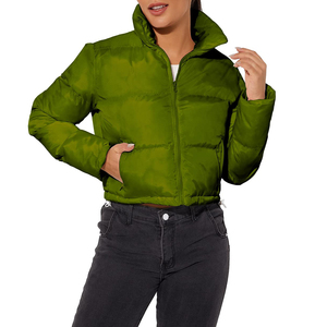 Chaqueta corta acolchada para mujer, abrigo de invierno para exteriores, transpirable con un lindo estilo cálido y dulce para ropa de invierno a la moda - Product Image 3