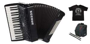 Accordéon Hohnerr Bravo II 72 Bass Black Piano prêt à être expédié + Sac, Sangles, Chemise NEUF - Product Image 2