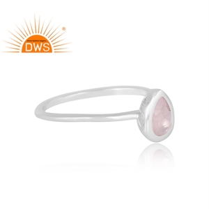 Latest Selling Sterling Silver Natural <b>Rose</b> <b>Quartz</b> Gemstone <b>Ring</b> Custom Design Jewelry For Women Gift For Her - Product Image 4