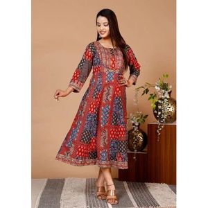 Vestido de una pieza con corte en A y cintura natural para mujer - Product Image 1