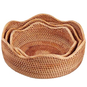 Multi-Purpose <b>Bamboo</b> Storage Basket with Handles for Handicrafts - Product Image 1
