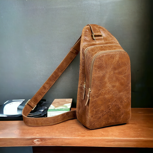 Wholesale Chest <b>Bag</b> Vintage Genuine Leather Sling Chest <b>Crossbody</b> <b>Shoulder</b> Sling <b>Bag</b> for Mini Messenger Chest Leather <b>Bags</b> - Product Image 6
