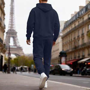 ชุดวอร์มลำลองผู้หญิงแบบสวมใส่สบาย 2 ชิ้น ไซส์ M-3XL ผ้าฟลีซบุขนด้านใน เสื้อฮู้ดแบบสวมพร้อมกางเกงจ็อกเกอร์ ระบายอากาศได้ดี รับสกรีนโลโก้ - Product Image 5