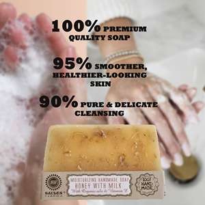 Golden Honey Cream <b>Soap</b> Bar 80g Soft Nourishing Cleanser Body Face Wash Rich Gentle Care Private Label OEM ODM Bulk Supply - Product Image 2