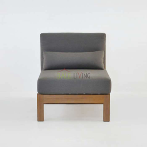 Silla sin brazos de madera de teca natural Antasena, muebles de jardín, asiento de sofá para sala de estar, material de tela de diseño personalizado - Product Image 6