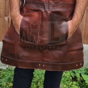 Tabliers en cuir sur mesure de haute qualité - Matériau durable, couleur et logo personnalisés, unisexe adulte, service OEM, prix LITATTIRES L-LA-281 - Product Image 4