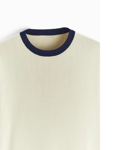 Nouveau T-shirt pour homme à logo personnalisé, coupe ample, épaules tombantes, col rond, streetwear, 100% coton popeline, séchage rapide numérique, respirant, simple - Product Image 5