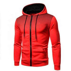 Sudaderas con capucha personalizadas atléticas de alta calidad varios colores 100% poliéster ropa de calle Zip Up Hoodie para hombres y mujeres - Product Image 4