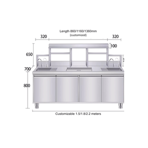 ชั้นวางปรับระดับได้ เกรดอาหาร 304 สำหรับชานมไข่มุก รับผลิตแบบ OEM - Product Image 5