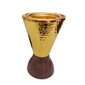 Hotel Resorts <b>Incense</b> <b>Holder</b> <b>Aromatherapy</b> <b>Diffuser</b> Mabkhara <b>Incense</b> <b>Holder</b> Handmade Black Metal Bakhoor Burner With Wooden Base - Product Image 5
