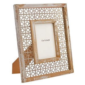 Cadre Photo en bois arrondi élégant et moderne en bois massif placé sur la table pour la décoration de la maison cadres Photo en MDF - Product Image 1