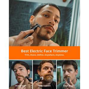 Kit de Afeitadora de Barba de Viaje Todo en Uno para Hombre, Carga Rápida USB-C, Recargable, Recortador de Vello Nasal Indoloro, Resistente al Agua IPX7 - Product Image 6