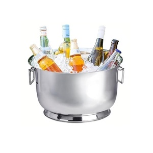 Bronze Color Copper Beverage Tub With Handle For Ice <b>Storage</b> Drinking Use Home Bar Garden Party Decorative Beverage Tub - Product Image 2